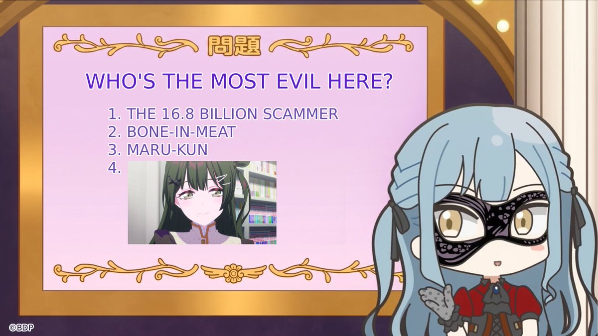 [BGD] BanGDream EN官方推特 本週最邪惡是誰
