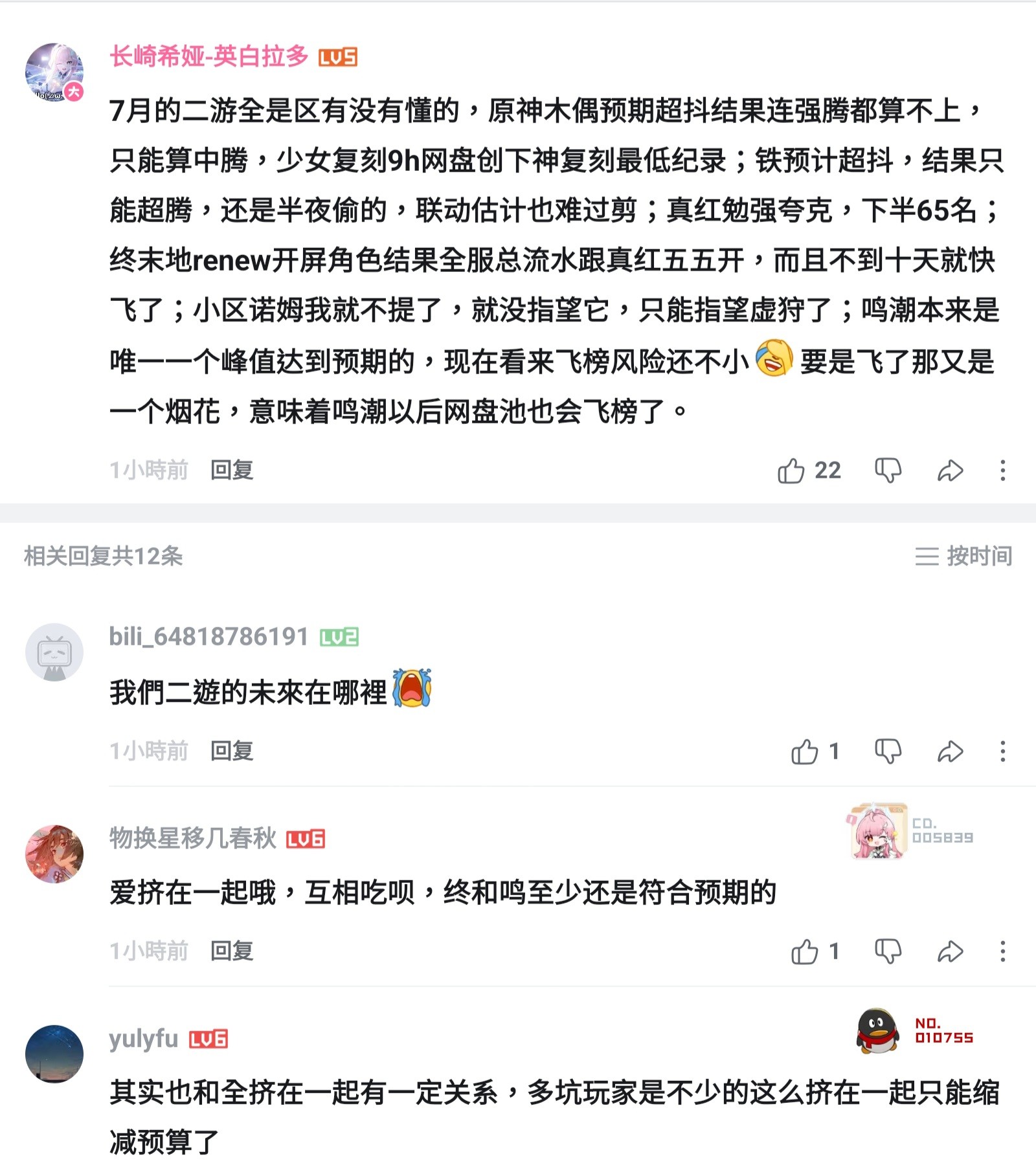 [閒聊] 中國玩家推測 異環流水狂拉可能原因