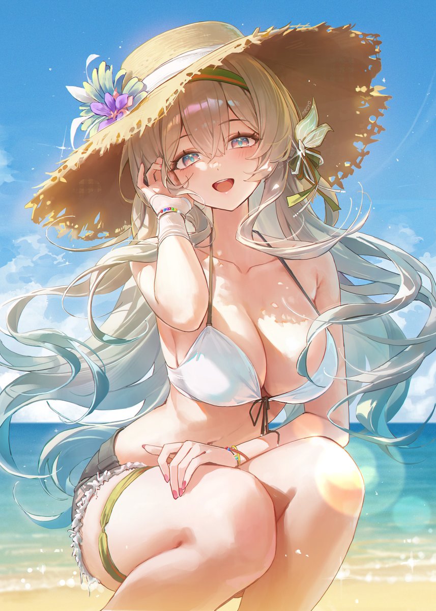 [鐵道] 流螢在海邊戴草帽蹲著
