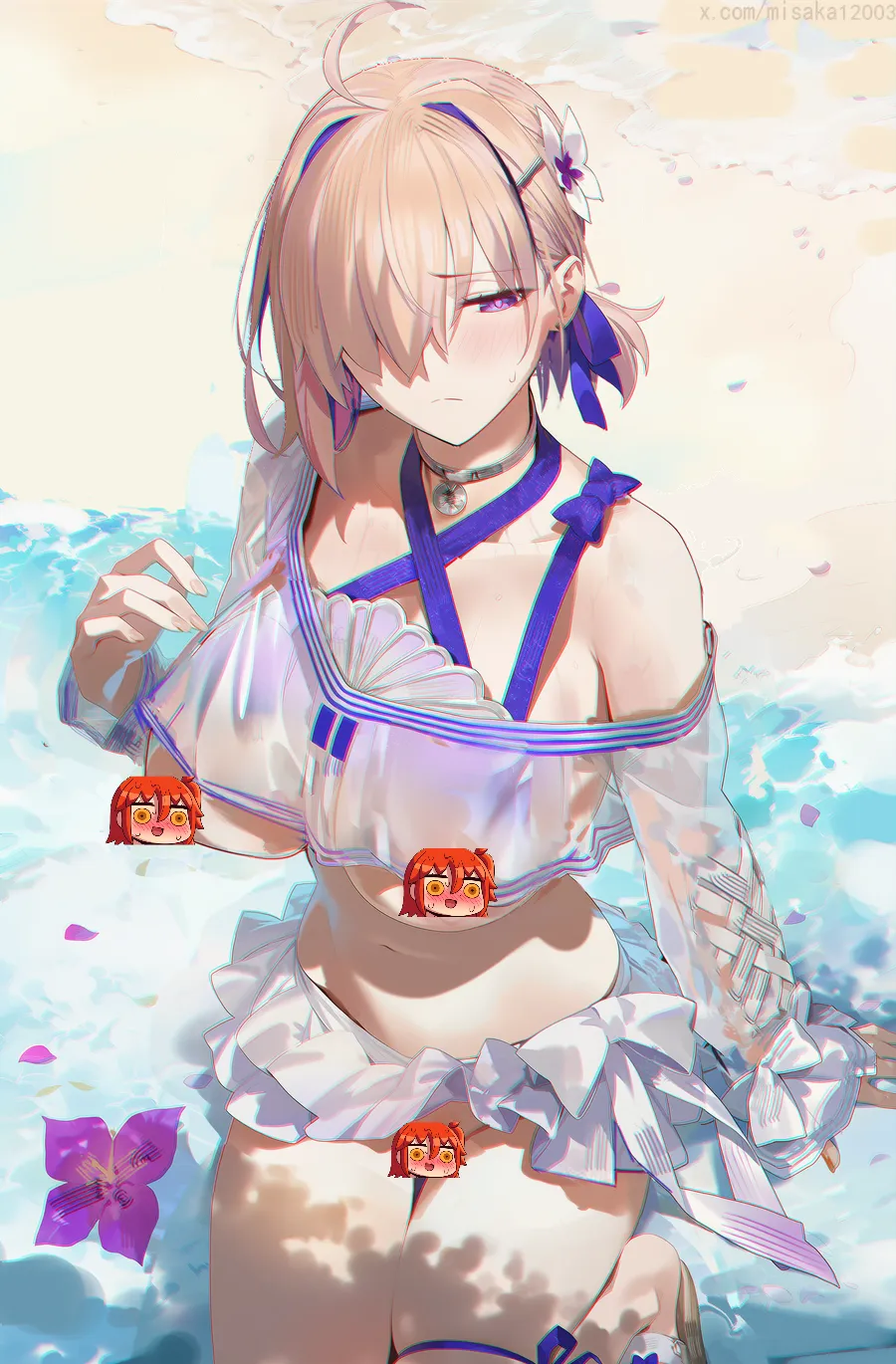 [FGO] 瑪修在夏日沙灘上進行火力展示