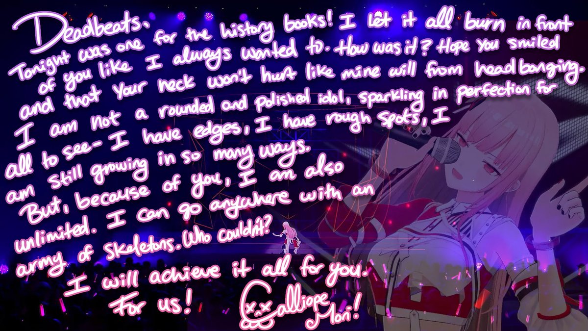 [Holo] 死神 Calliope 給大家的EN4 Live感言