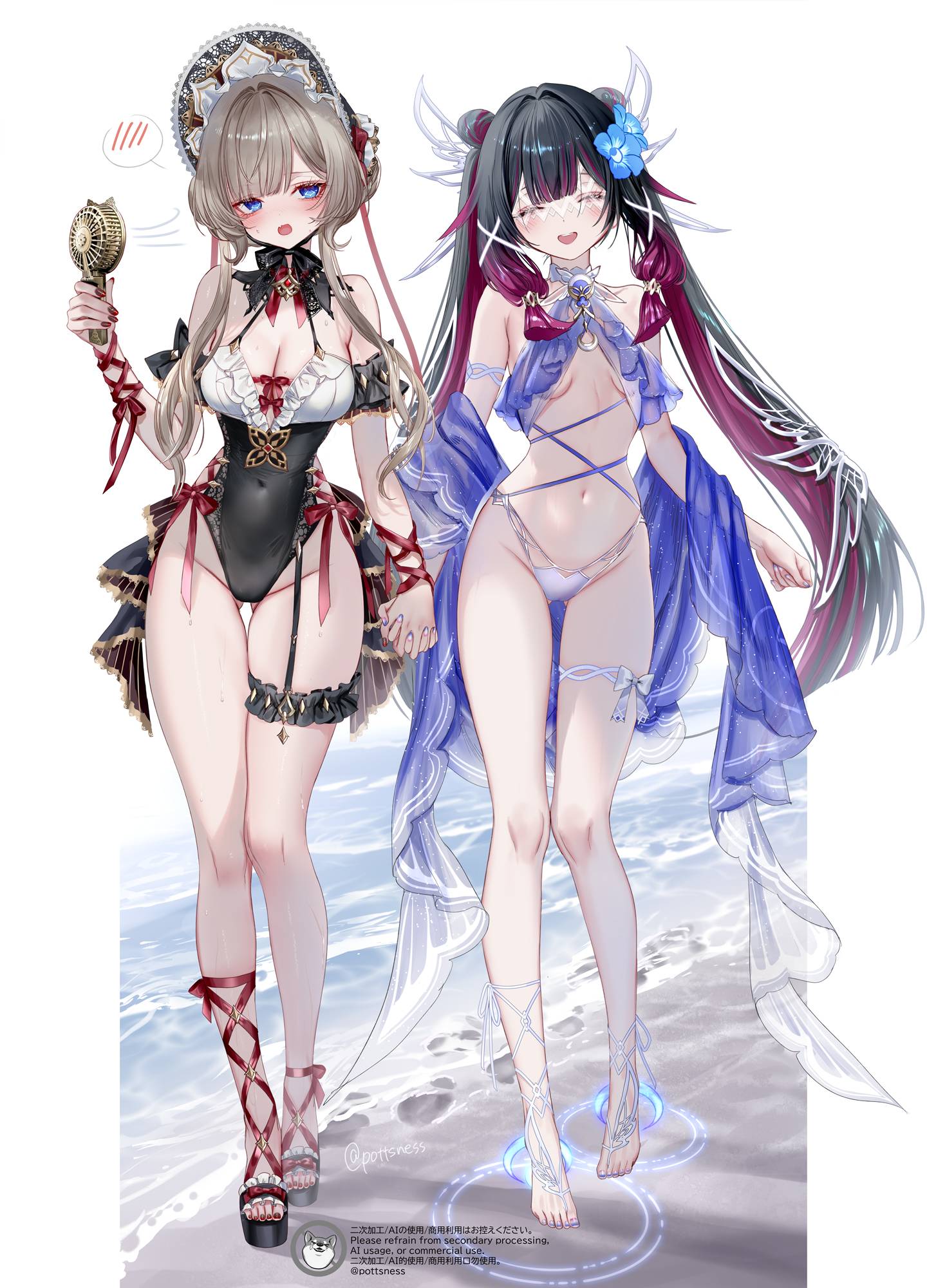 [原神] 泳裝桑多涅&哥倫比婭