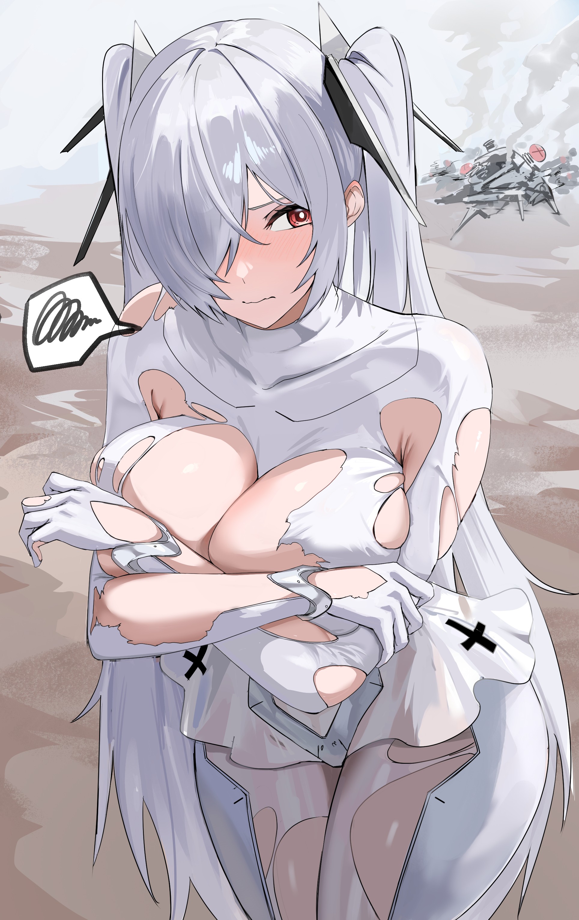 [妮姬] 遭萊徹攻擊導致爆衣的灰姑娘
