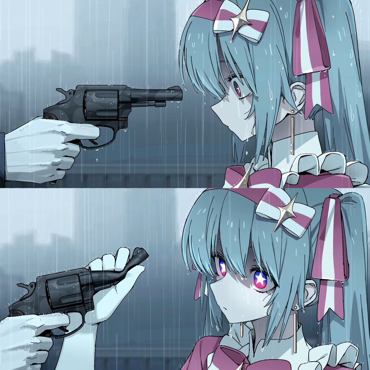 [閒聊] 魔法少女初音在雨中被人用槍指著威脅