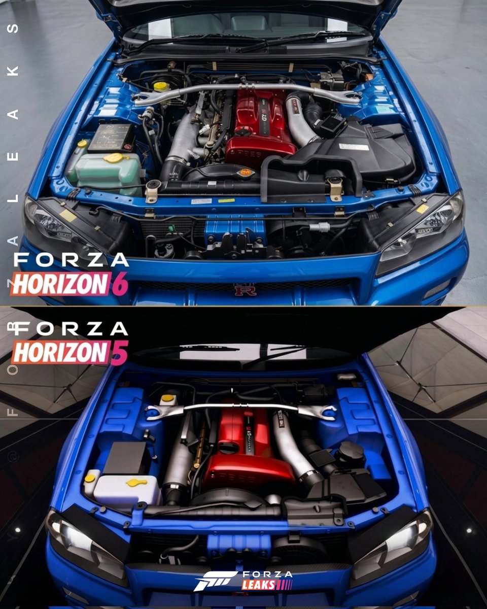 [FH6] 5代和6代車輛引擎蓋下細節比較