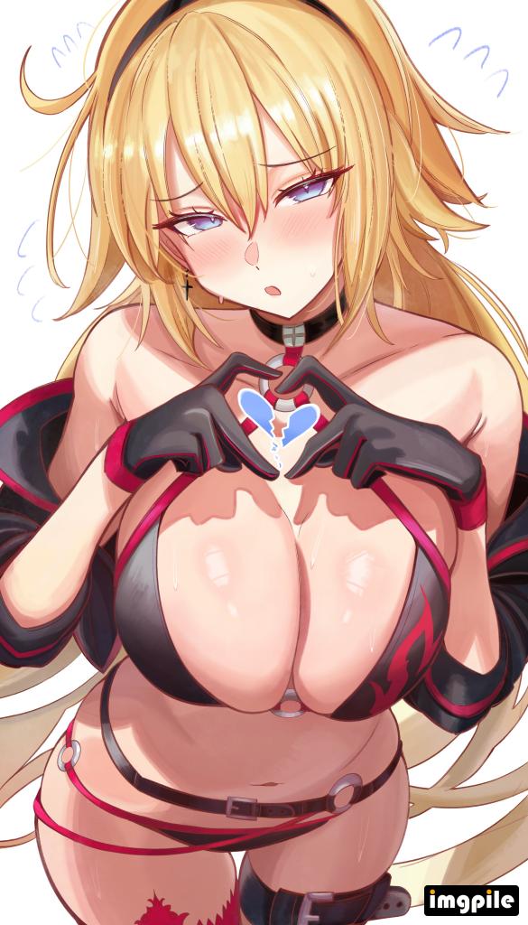 [FGO] 貞德偷穿黑貞的泳裝
