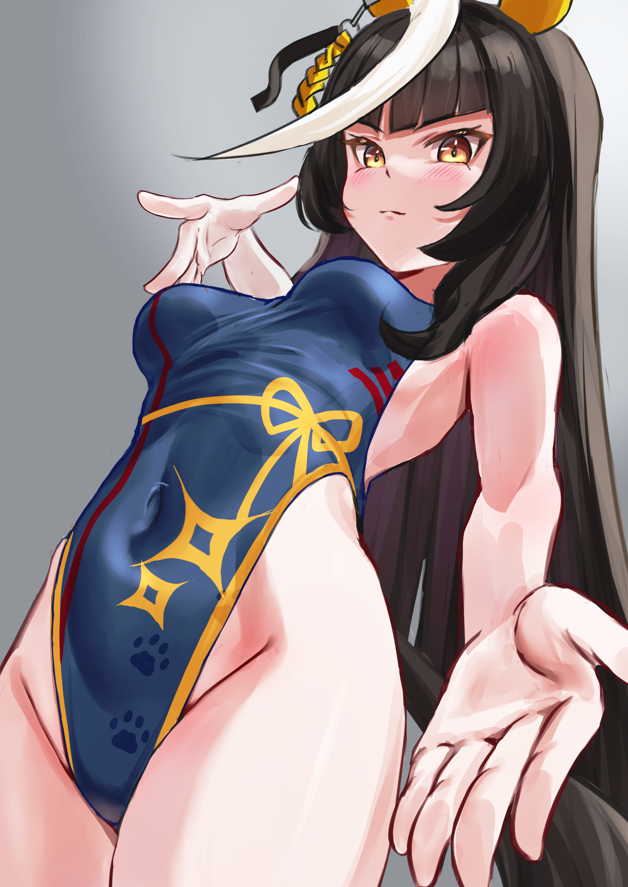 [馬娘] 貼貼金鎮之光（泳裝）。